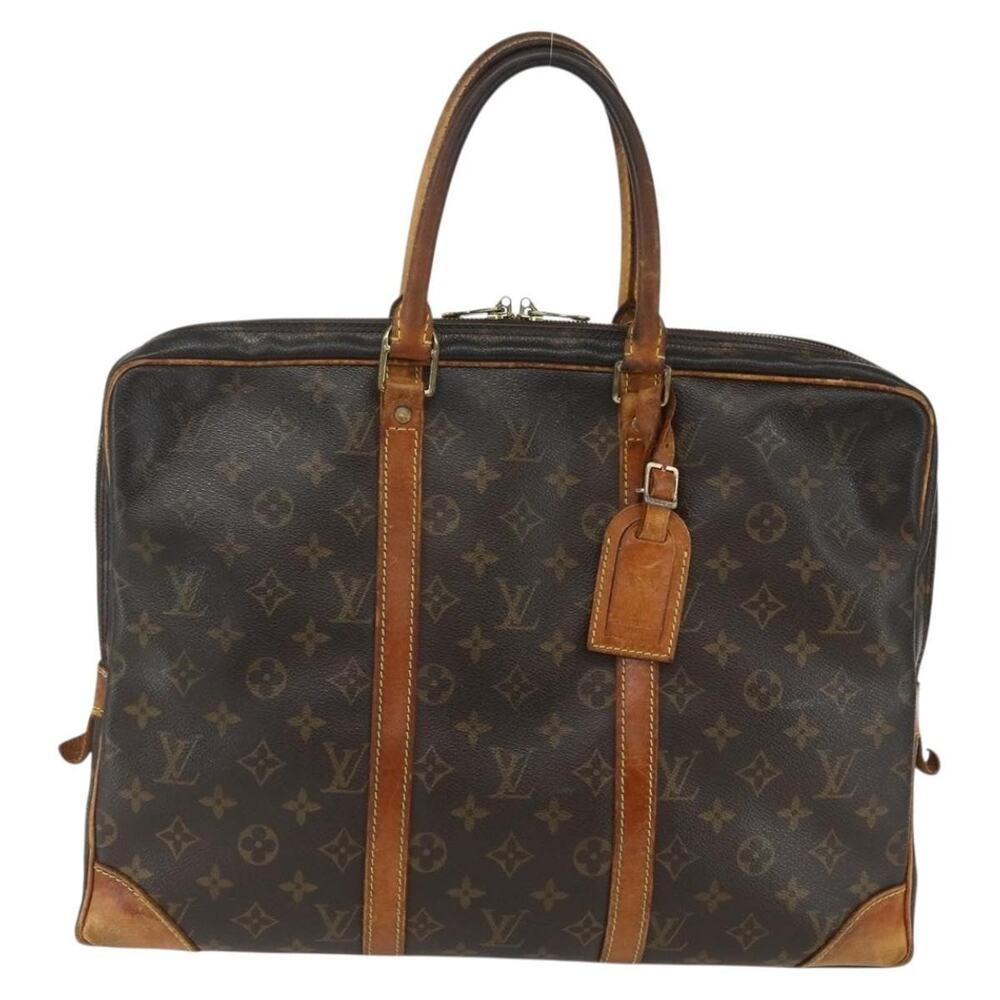 Louis Vuitton Monogram Porte Documents Voyage Business Bag Brown